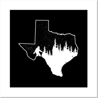 Texas Bigfoot Gift Posters and Art